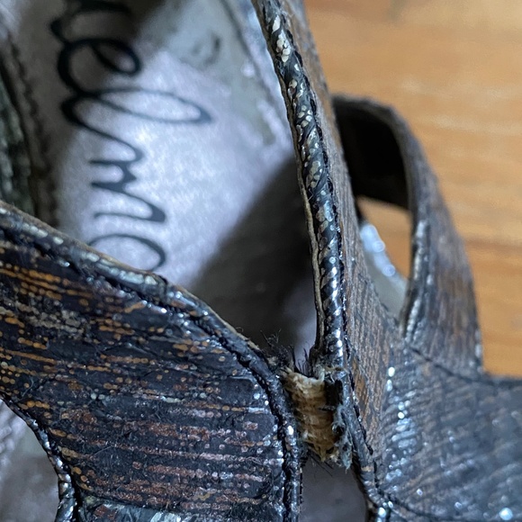 Sam Edelman Metallic Charcoal Sandals - Picture 3 of 7